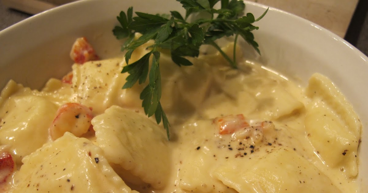 Indulge & Enjoy Ravioli with Lobster, Champagne and Truffle Cream Sauce