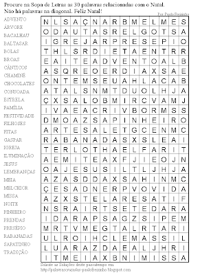 Sopa de Letras alusiva ao Natal Este passatempo poderá ser publicado, Sopa de Letras alusiva ao Natal Este passatempo poderá ser publicado,