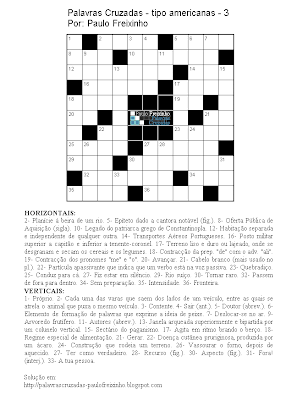 palavras cruzadas para imprimir
