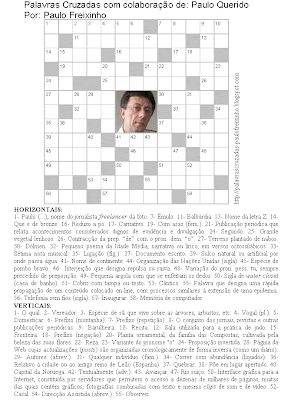 Palavras Cruzadas para imprimir: Paulo Querido Paulo Freixinho