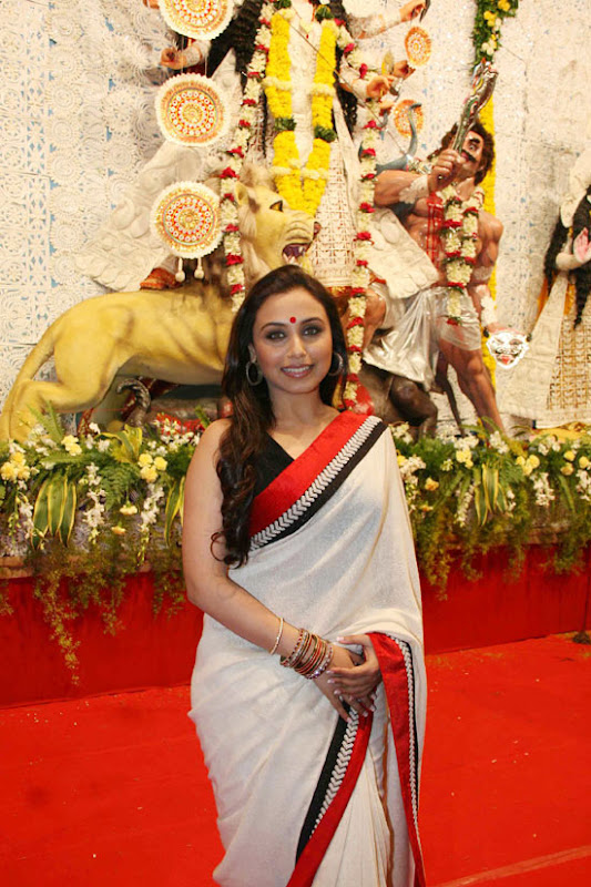 Rani Mukherjee's Durga Pooja Event glamour images Rani Mukherjee's Durga Pooja Event glamour images