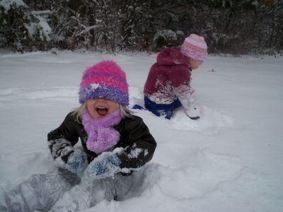 Granddaughter and great niece having a ball