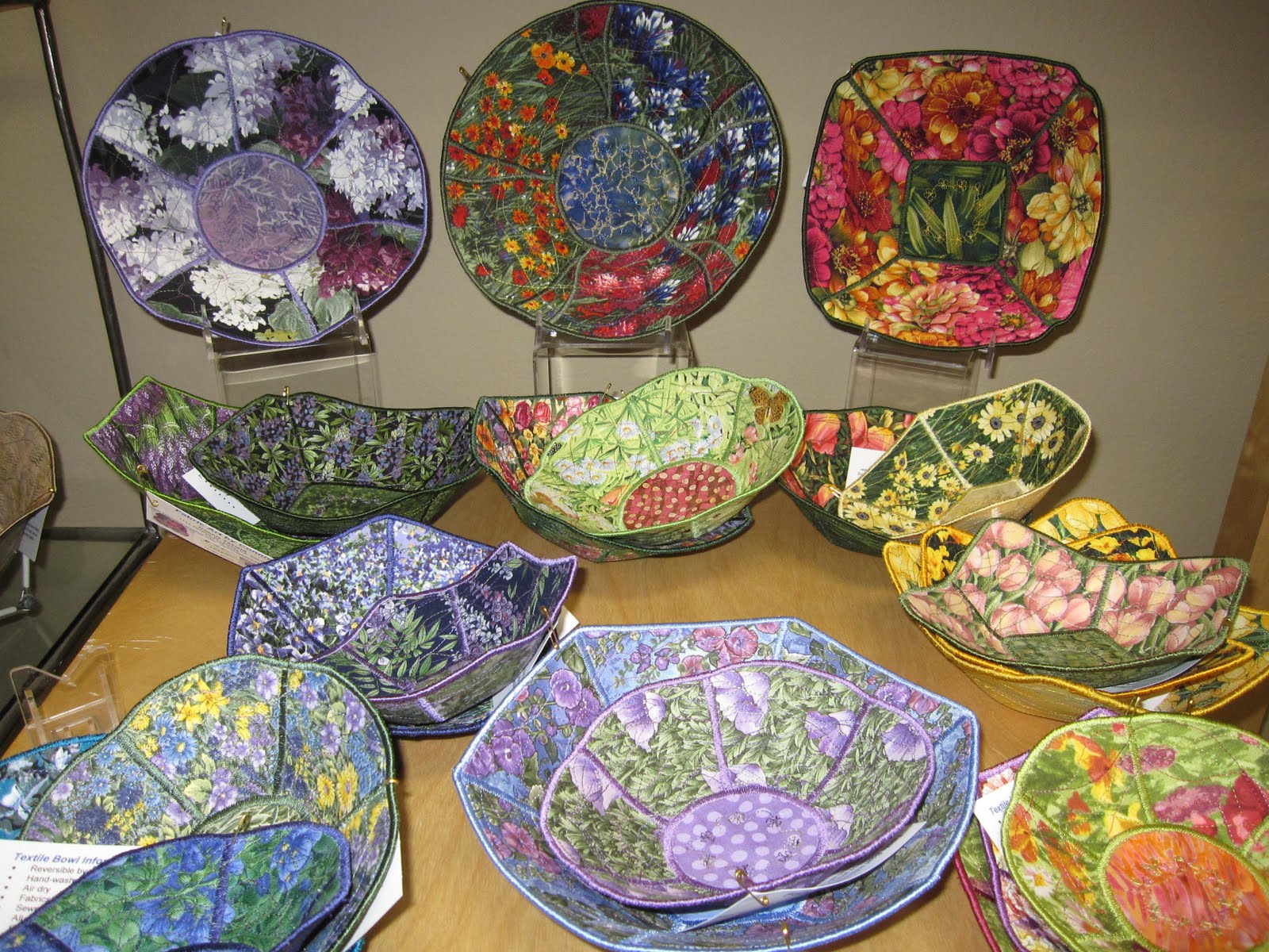 Fabric Art Bowls By Connie Wildflower Fabric Art