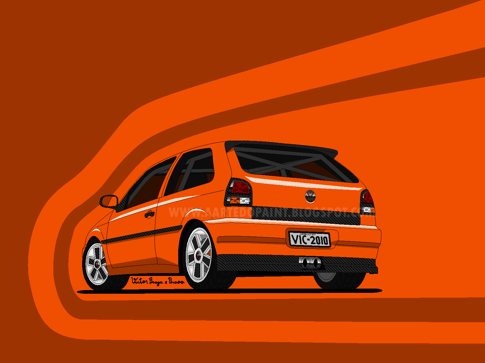 A Arte do Paint: Volkwagen Gol G2 "Toque de Carbono"