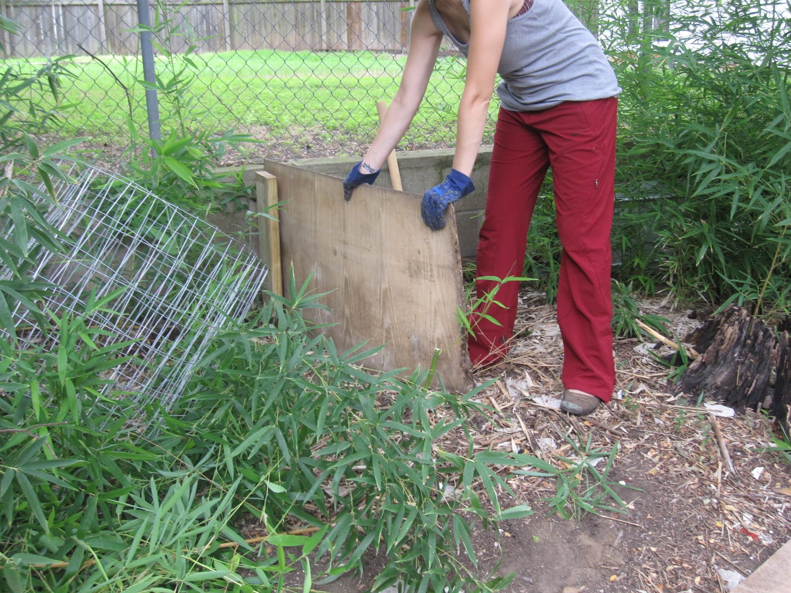 An Austin Homestead Building a Compost Bin