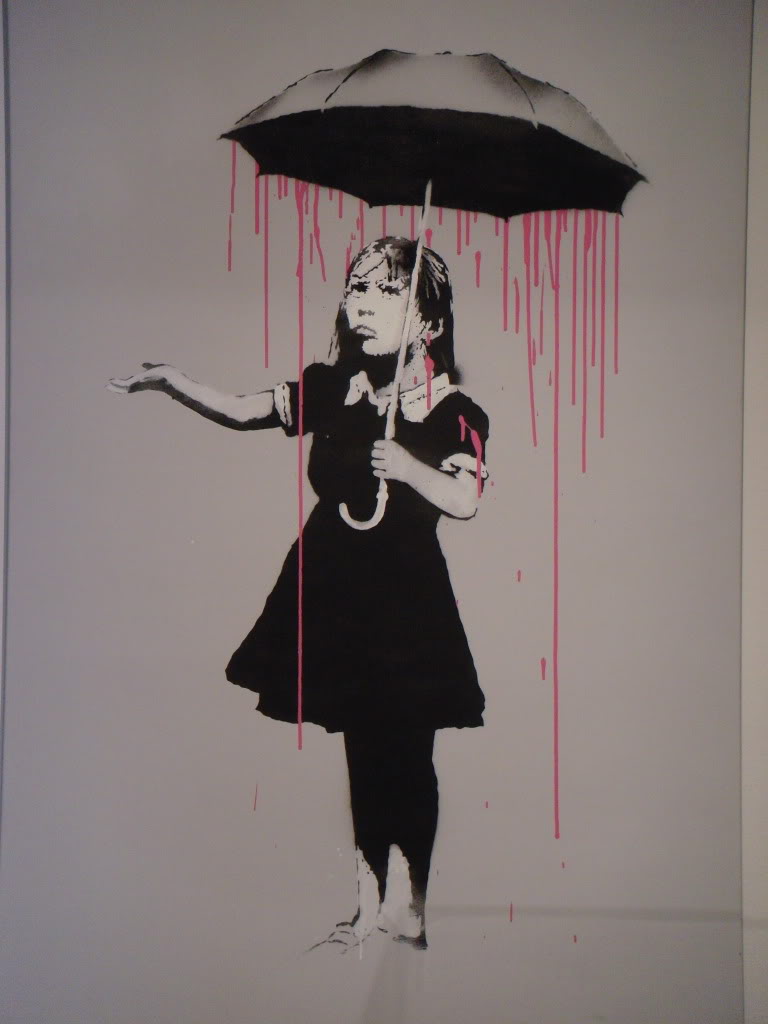 banksy girl umbrella