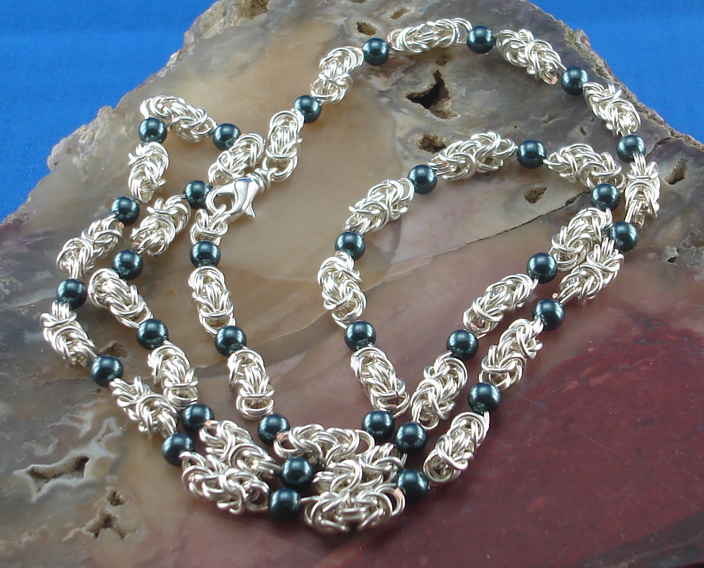 Chainmaille & Pearl Necklace: Lauren Andersen