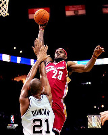 LeBron Dunks on Duncan