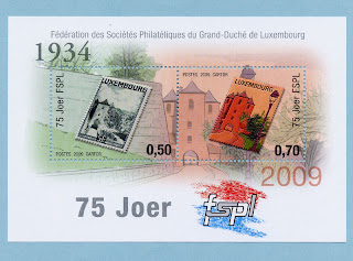 75th anniversary of the Luxembourg Federation of Philatelic Societies