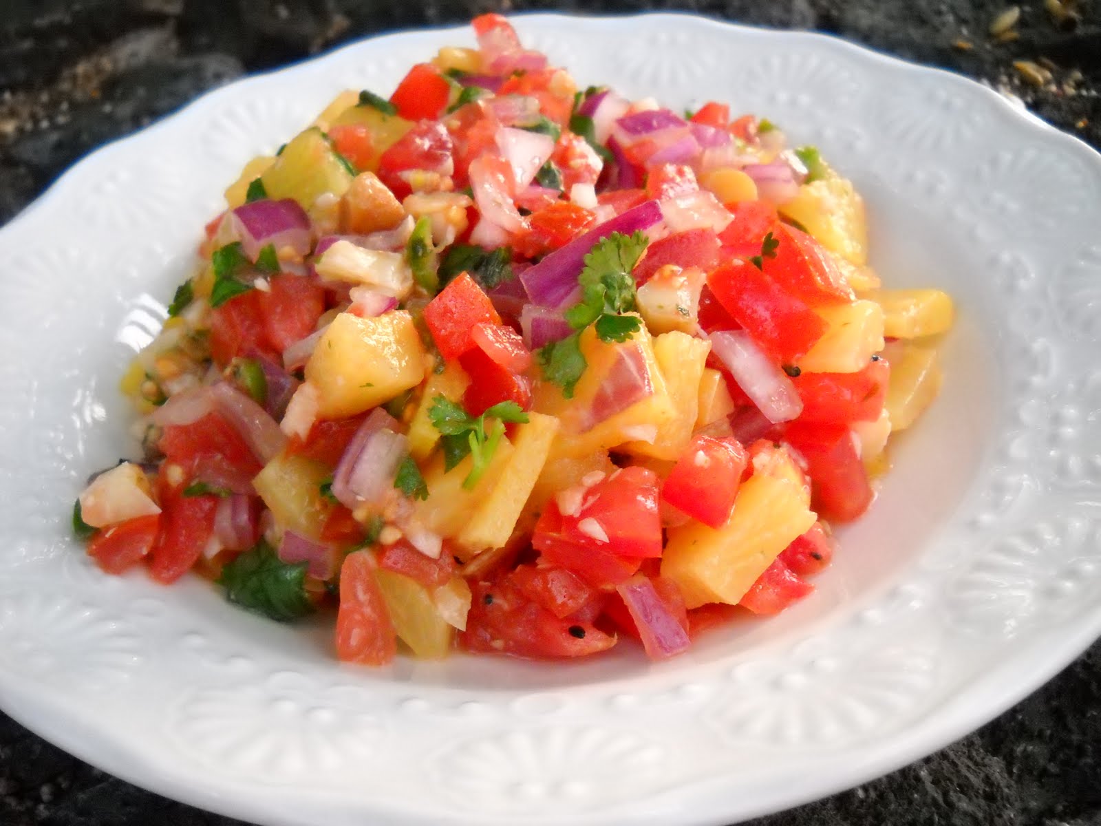 health in hawaii Pineapple Macadamia Nut Salsa Recipe