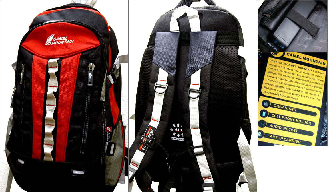 camel mountain laptop backpack