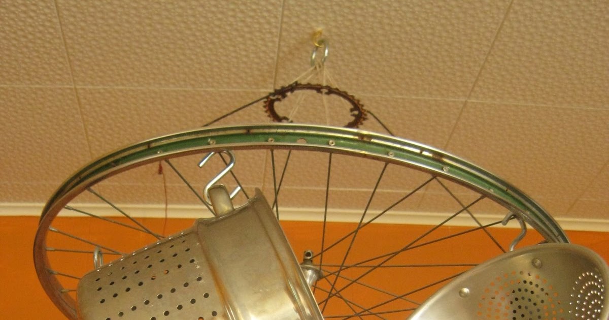Whittled Down Life Bicycle Wheel Pot Rack