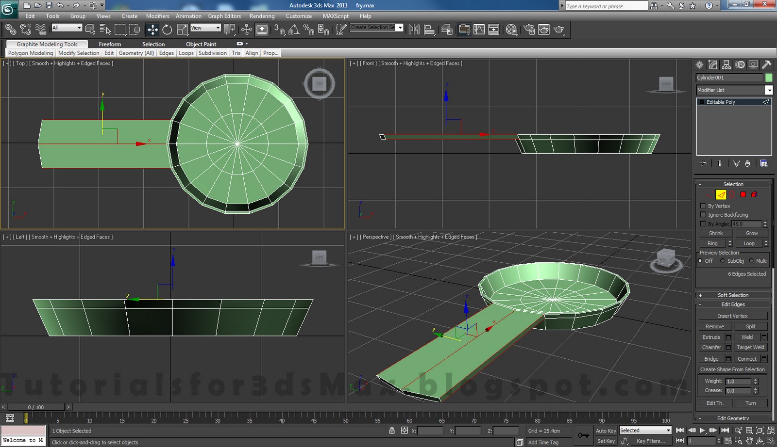 Frying Pan 3ds Max Modeling Tutorial Tutorials For 3ds Max