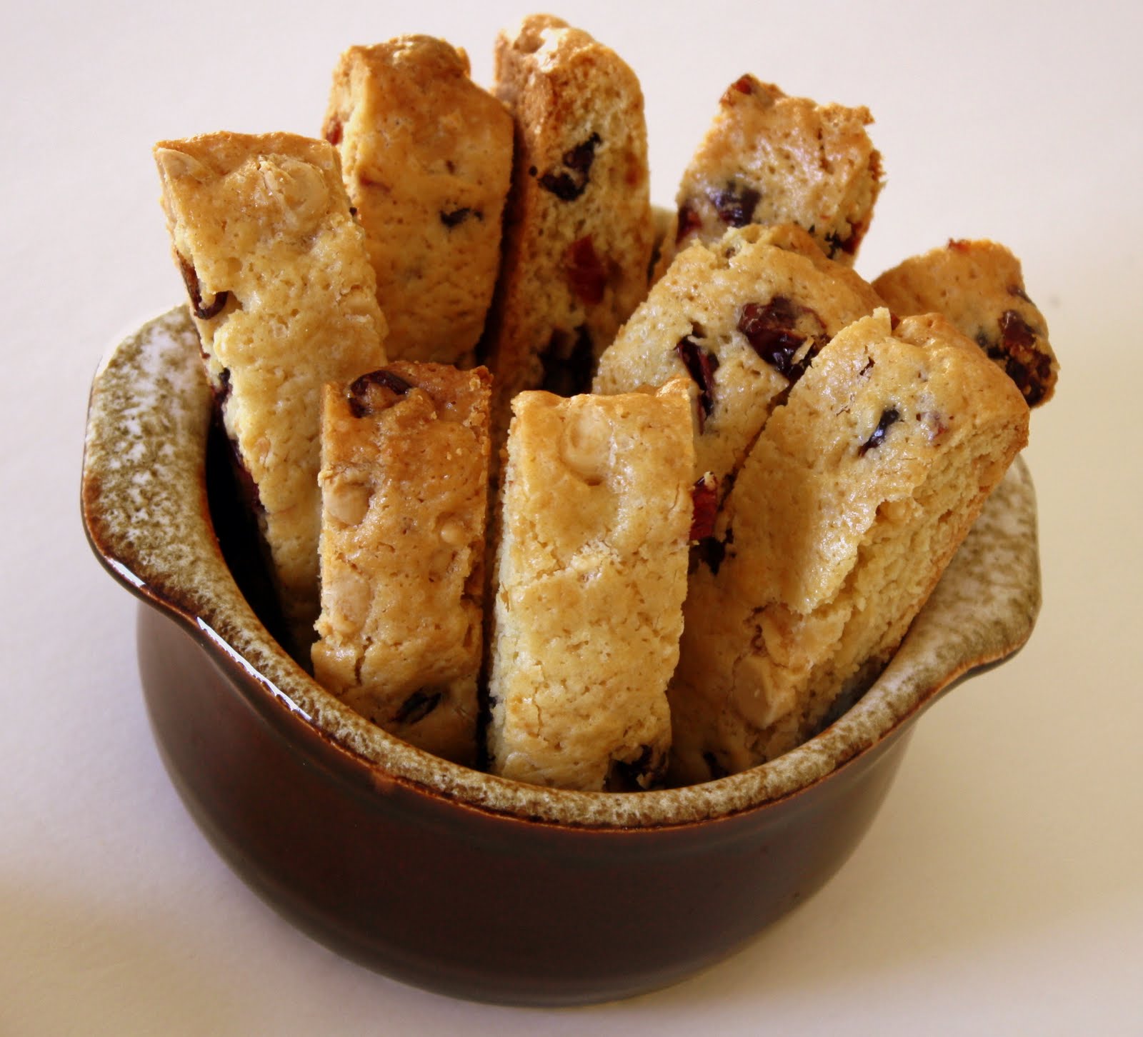 Versatile Vegetarian Kitchen Craisins and White Chocolate Biscotti