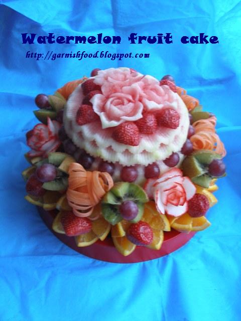 Watermelon Fruit Cake watermelon carving for baby shower. Watermelon Fruit Cake