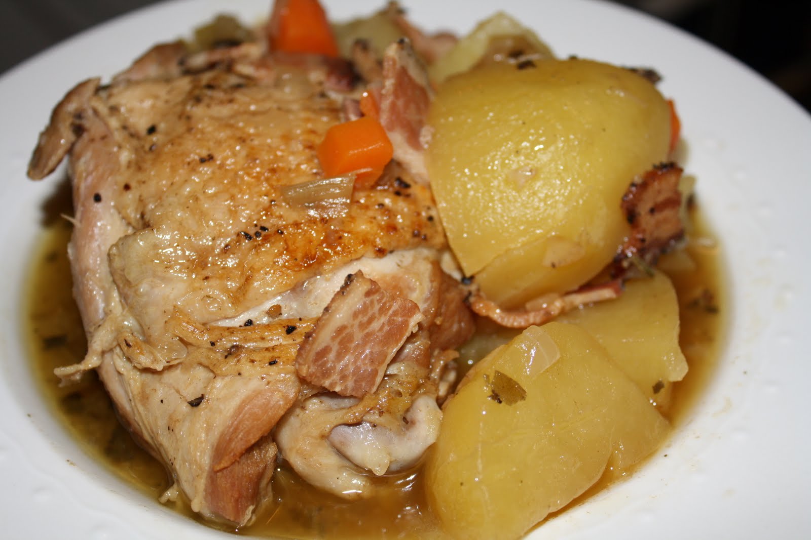 Braised Turkey Thighs with Cider, Bacon and Potatoes Culinary Studio