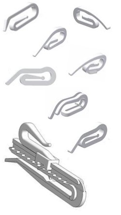 Crochets, Agrafes, Clips et accessoires en plastique pour la ... Crochets, Agrafes, Clips et accessoires en plastique pour la ...