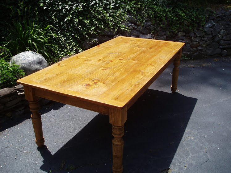 7 ft pine table in "Puritan Pine"