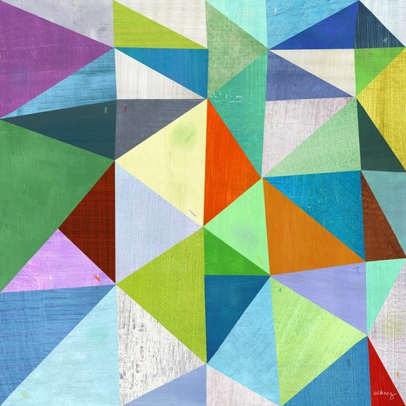 xoxo, lesley triangle art