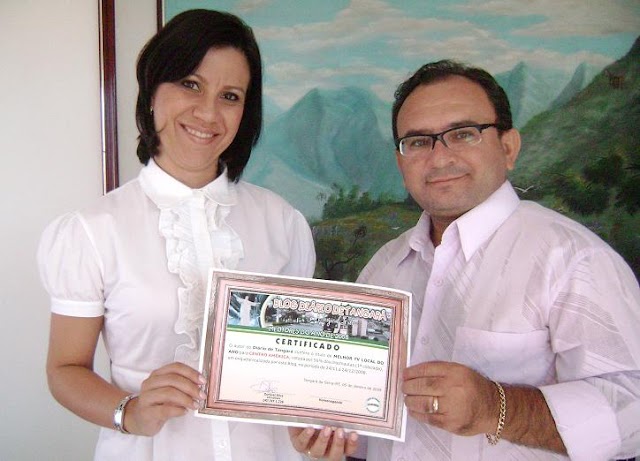 Centro América recebe certificado do Diário de Tangará