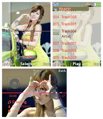 人氣車模黃美姬SonyEricsson手機主題for Elm/Hazel/Yari/W20﹝240x320﹞