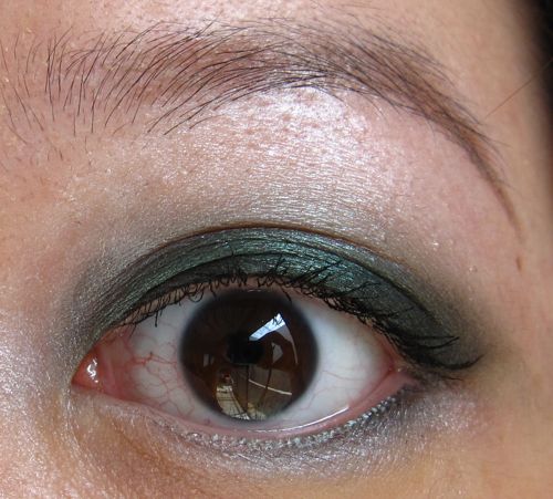 smokey green eye makeup. a smokey green eye makeup. smokey green eye makeup. a
