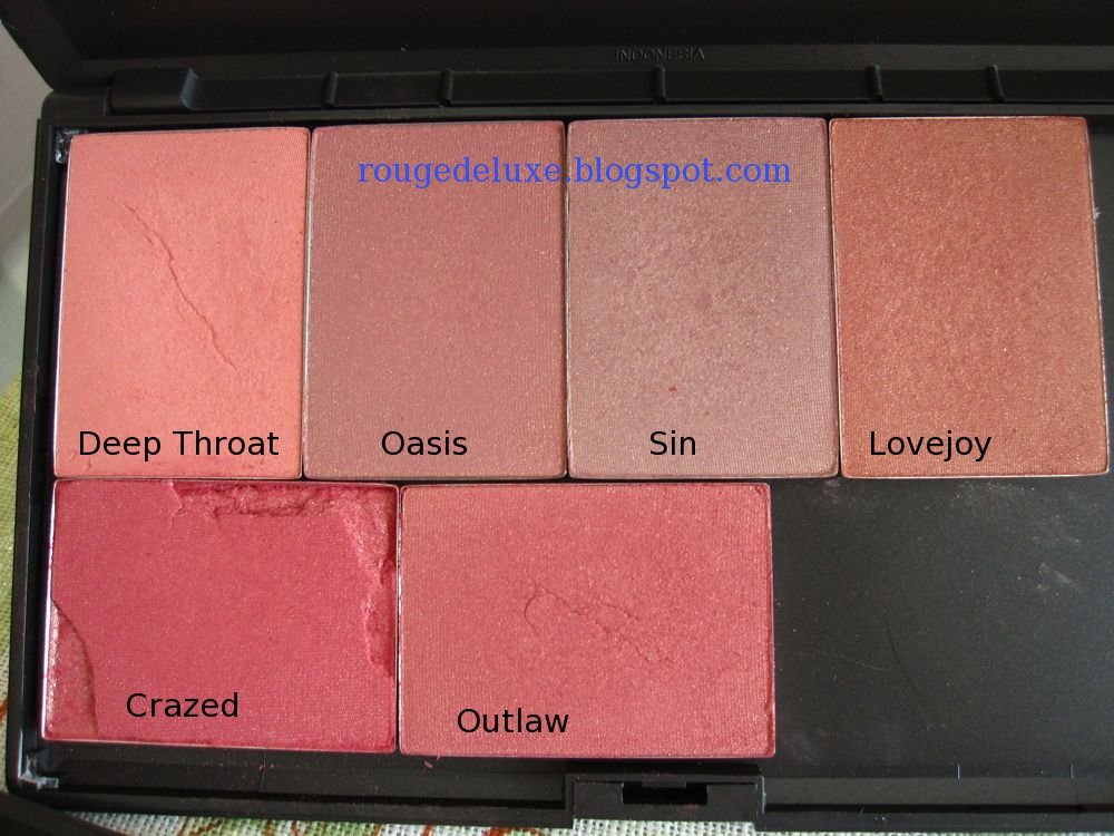 Rouge Deluxe: Palette of NARS Blushes