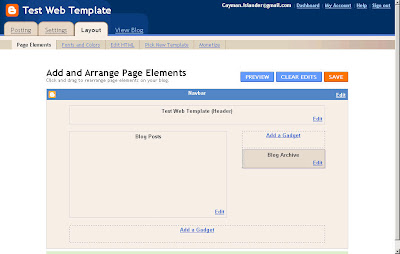 Test Web Layout on Blogger.com