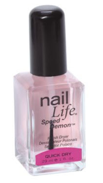 Nail Life's Speed Demon polish dryer top coat is available at Sally Beauty