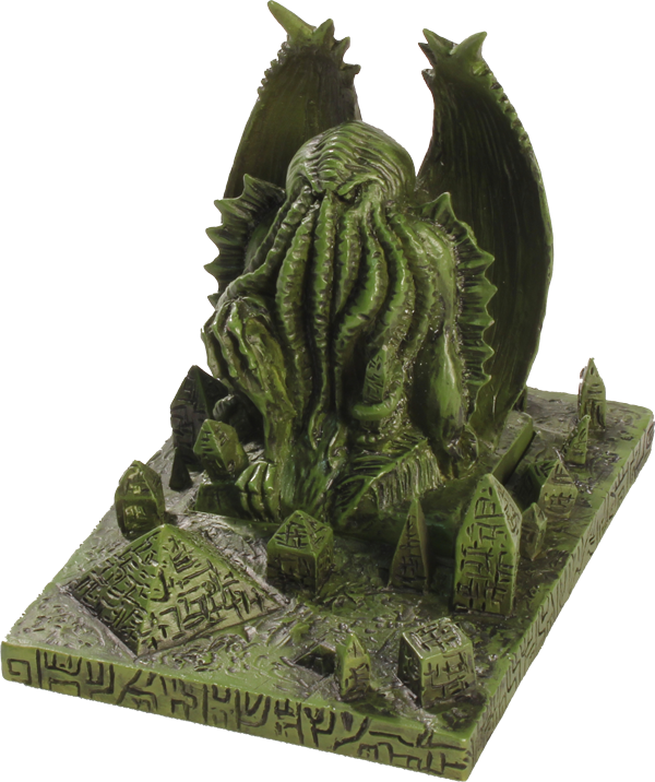 The Cthulhu Domain Statue is 275 70mm tall and is made of resin in dark