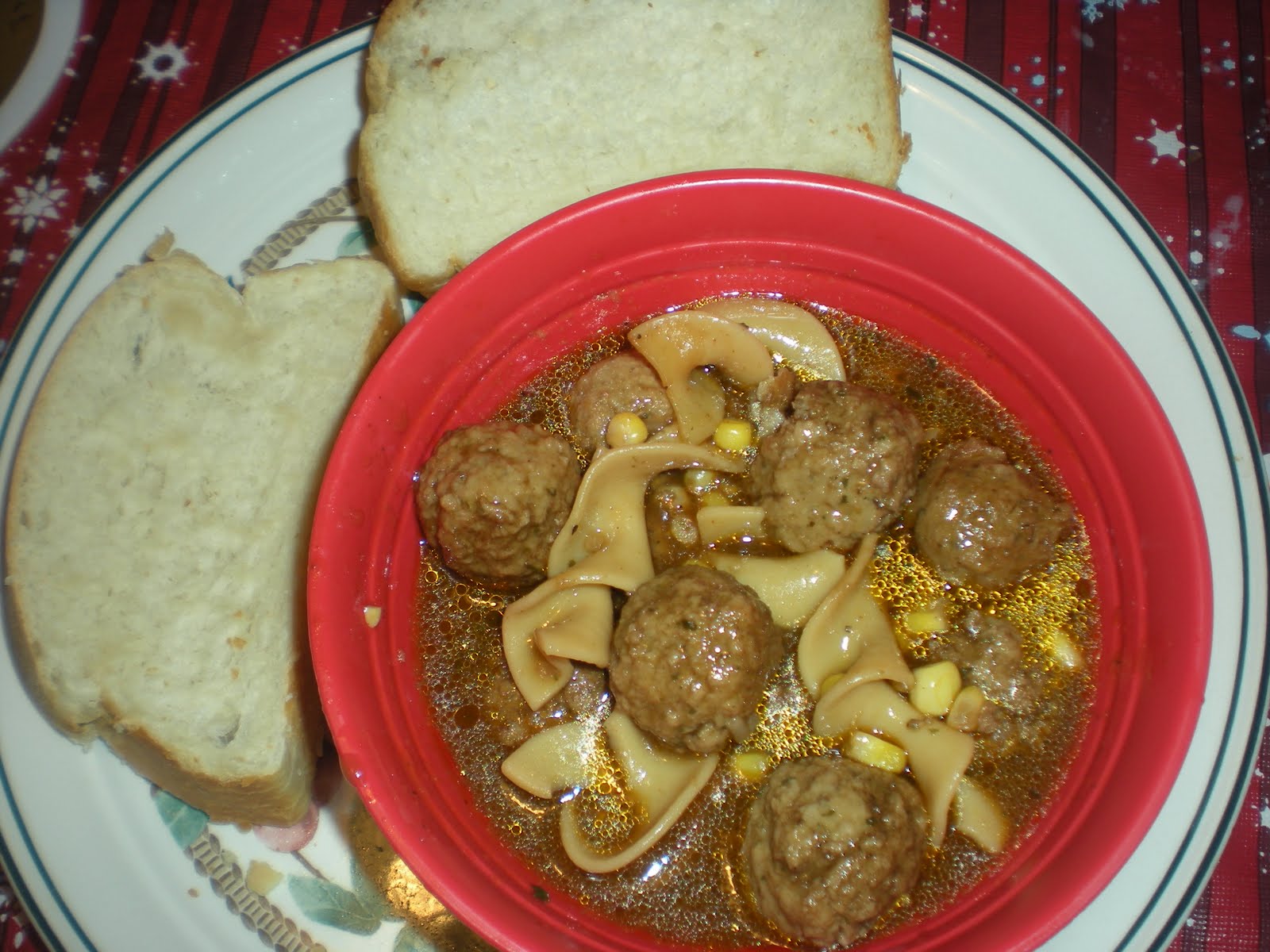 Mom's Dutch Oven souper easy meatballsoup