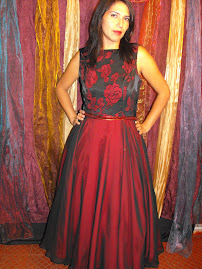 VESTIDO GAZA CON RASSO   EN TONOS  BURDEOS   TALLA 44