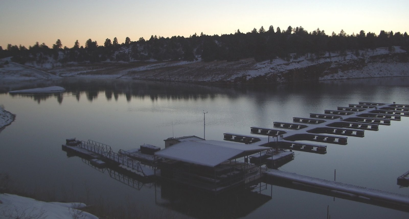 Desert Sea New Mexico and Southwestern Sailing Snow at Heron Lake