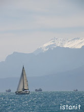 le bleu et blanc du paysage