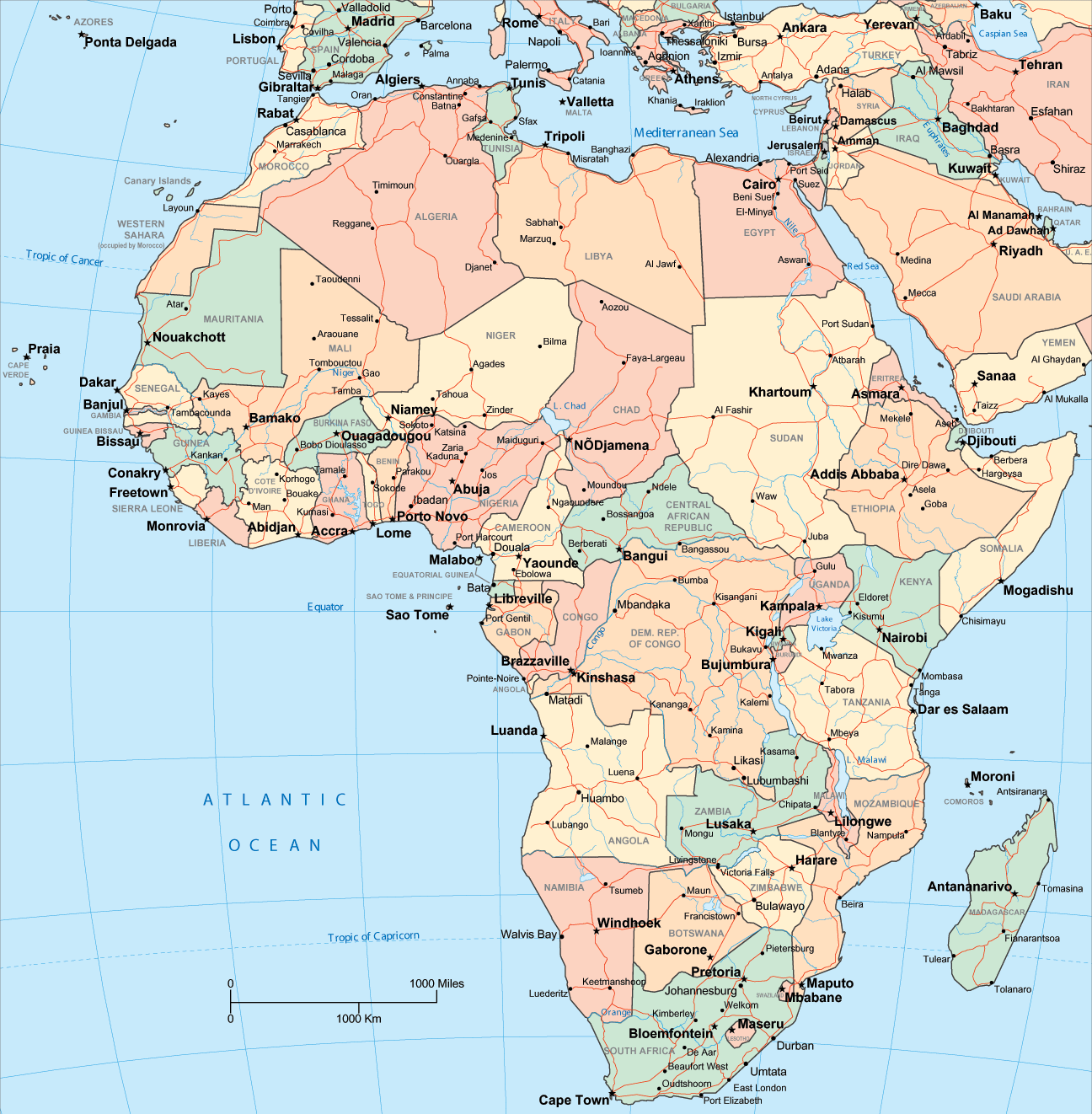 World+map+with+countries+names+and+capitals