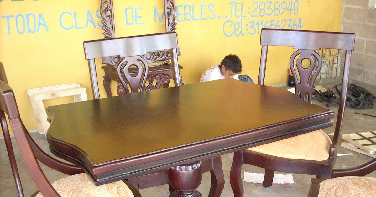 MUEBLES ARTESANALES DE COLOMBIA: JUEGOS DE COMEDOR