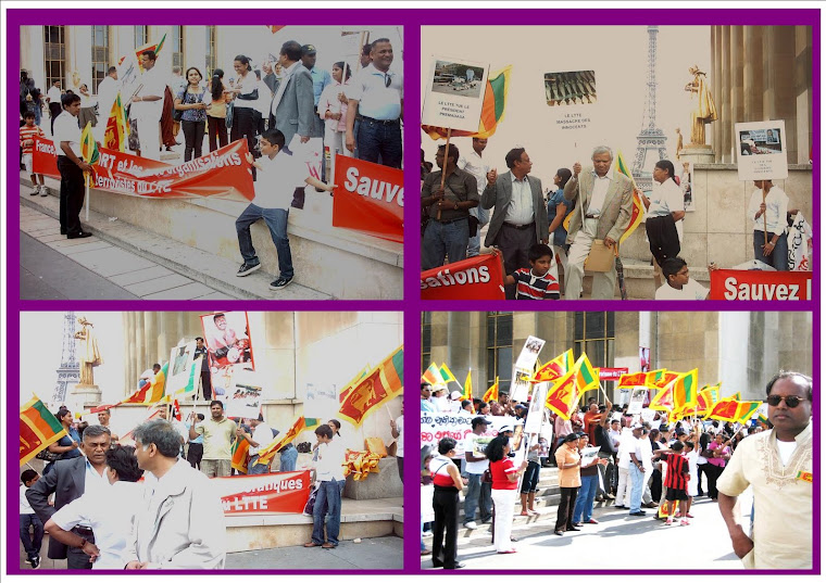 The Démonstration against nazi tamil terroriste in paris septembre2008