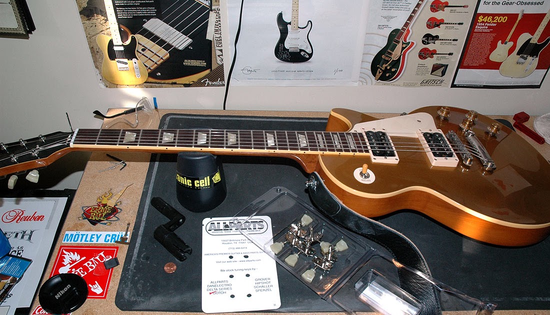 Ryan's Guitars New Locking Tuners for R7 Les Paul