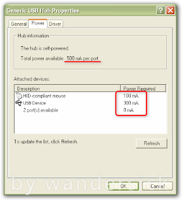 Device Manager USB Hub Power