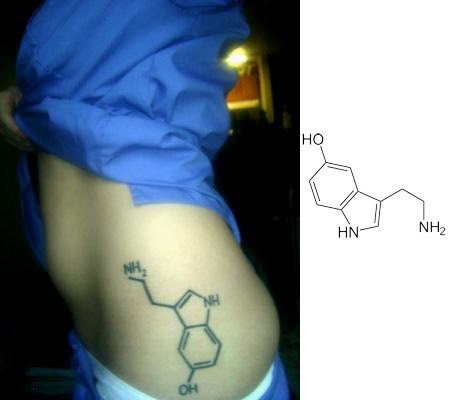 A picture of my serotonine tattoo I don 39t know that it needs much