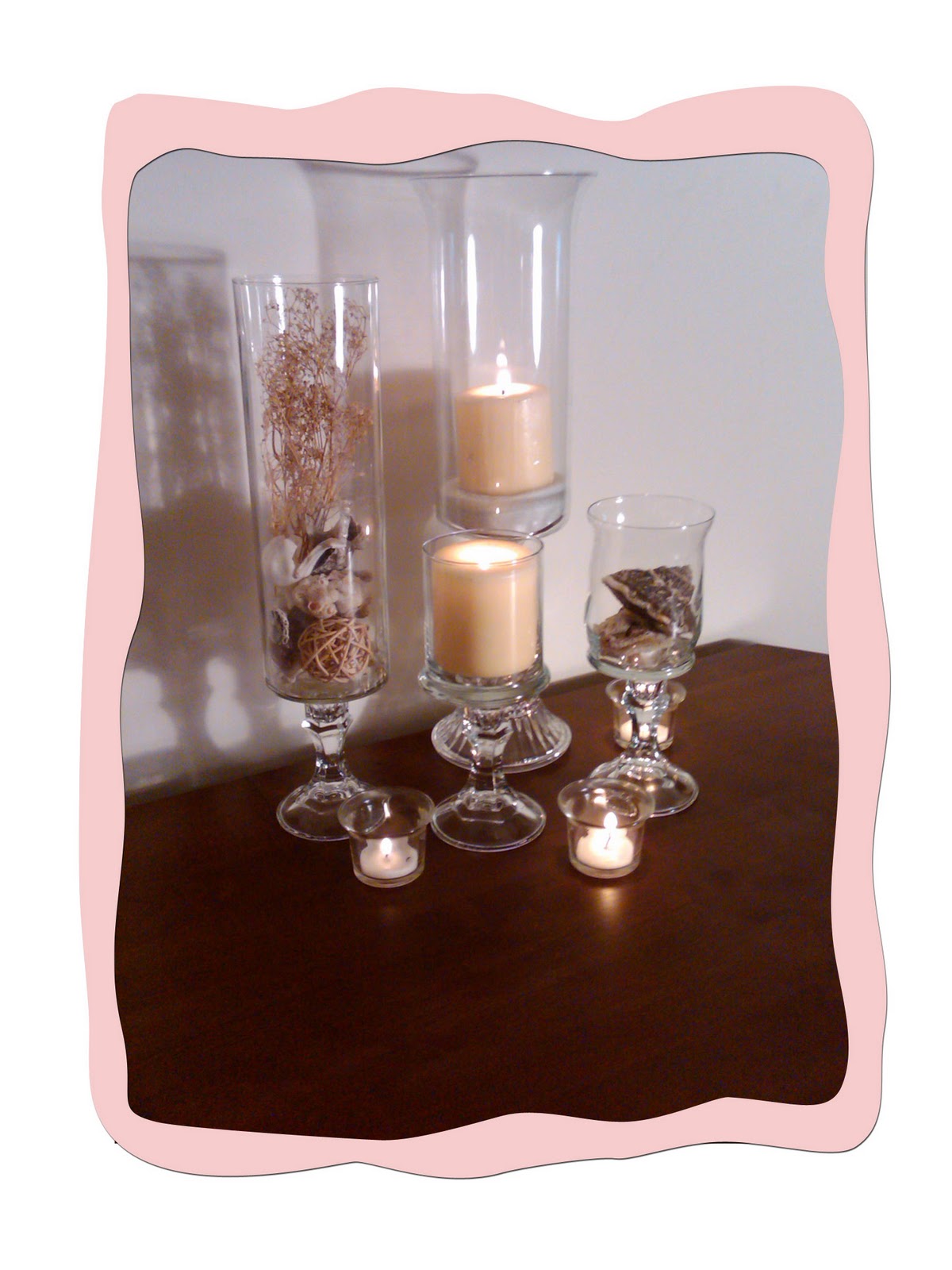 handwritten Project DIY hurricane vases for 2 each!