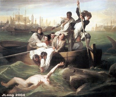 painted a number of famous seascapes (above) dealing with shark attacks. painted a number of famous seascapes (above) dealing with shark attacks.