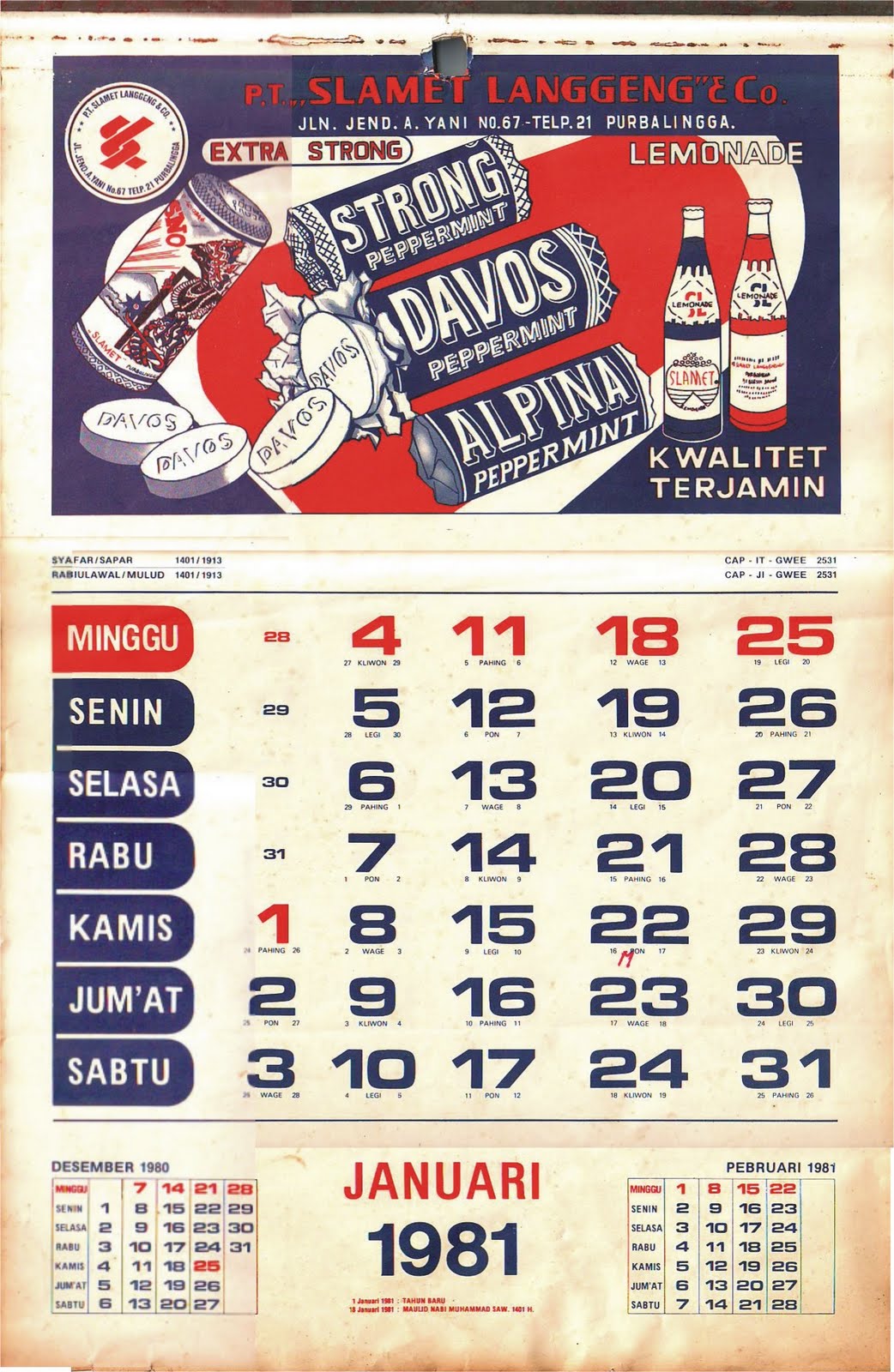 Featured image of post Kalender Tahun 1977 Bulan Juli Lengkap Dengan Weton