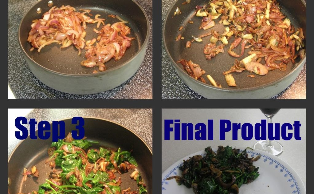 Holy Everything Food of the Week Spinach, Mushrooms, and Carmelized