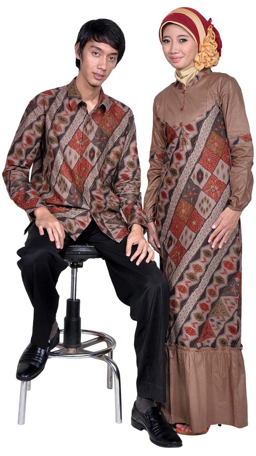 model gamis batik sarimbit pasangan modern terbaru murah model gamis batik sarimbit pasangan modern terbaru murah