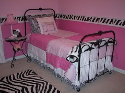 Stuff I Painted: Pink, pink and Zebra = Girly Room!