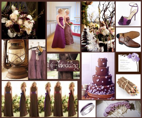 Wood and Purple makes a good tandem for an enchanted wedding