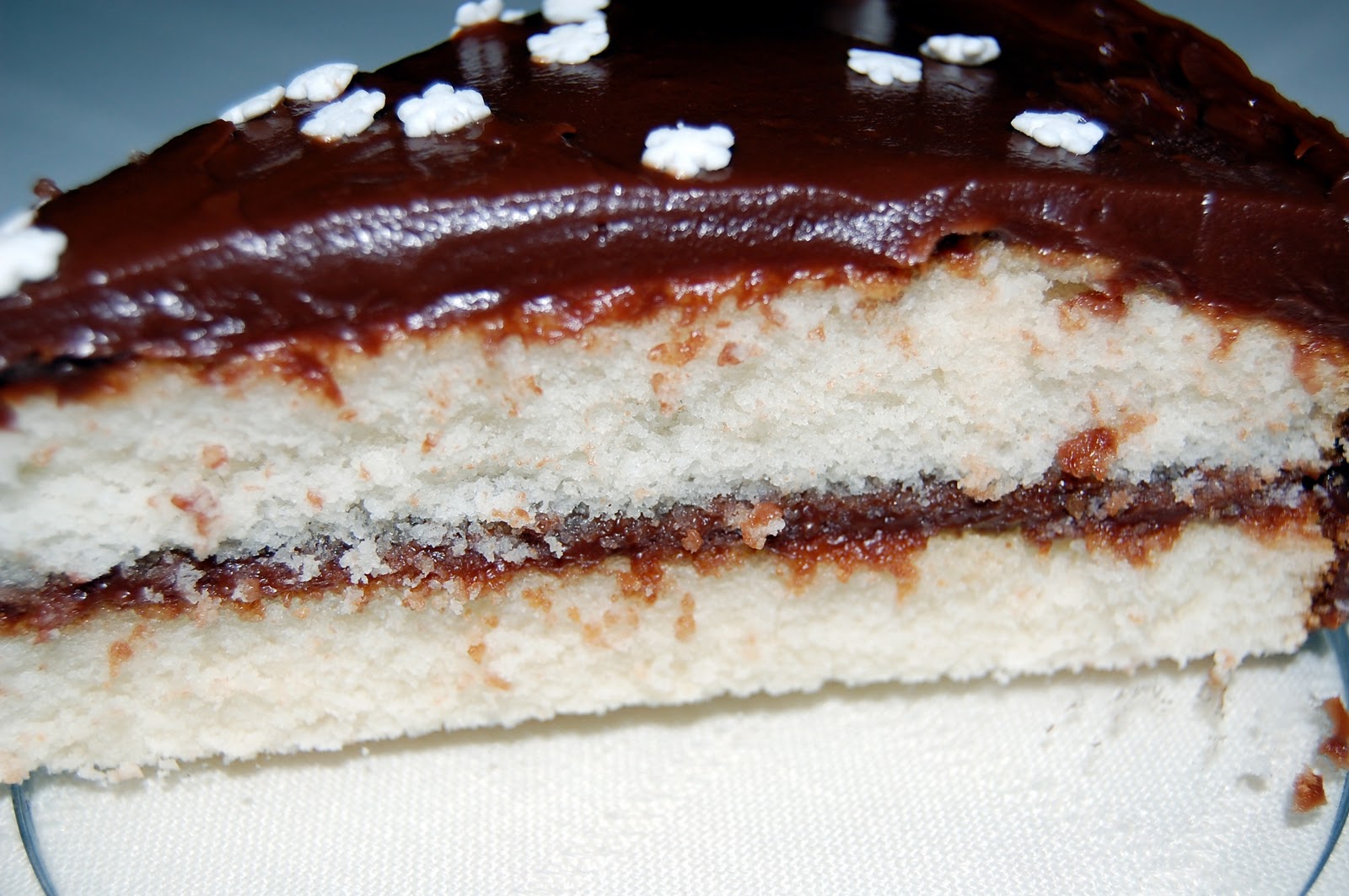 * White Velvet Cake with Milk Chocolate Ganache