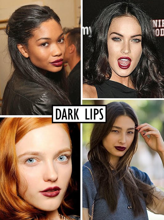 Dark lips in the style of