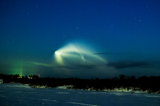 extrañas luces en Siberia Rusia
